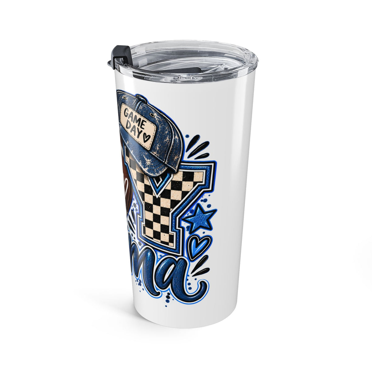 Game Day Mama 20oz Football Tumbler – Insulated Travel Cup for Football Moms