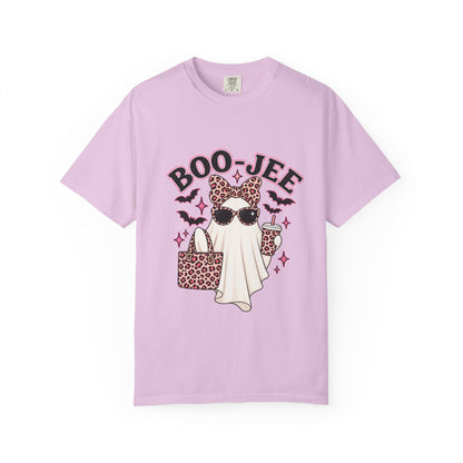 Boo-Jee Ghost Graphic T-Shirt — Leopard Print Halloween Tee