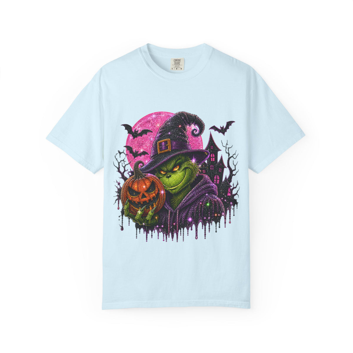Wicked Green Witch Halloween T-Shirt — Pumpkin, Bats & Haunted Night Design