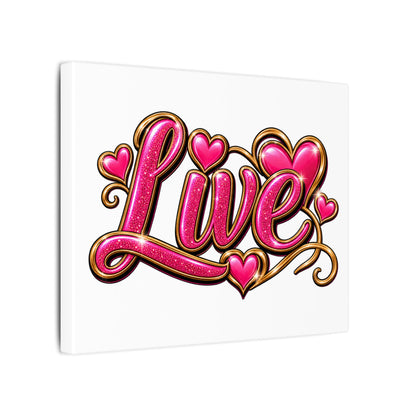 Retro LIVE Matte Canvas, Stretched, 0.75" (Multi-Size)