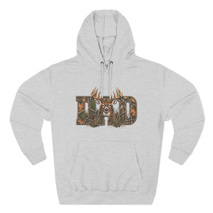 Dad Deer Camouflage Hoodie - Hunting Dad Fleece Pullover