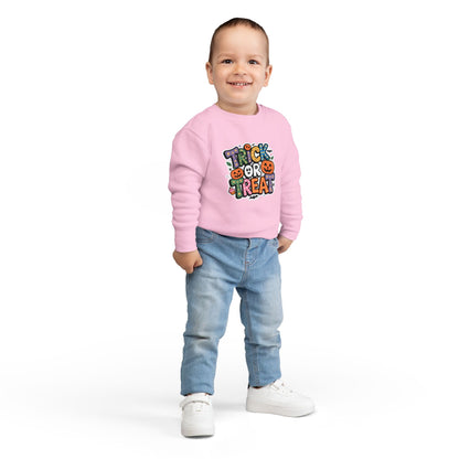 Toddler Sweatshirt - Cute "Trick or Treat" Halloween Pullover with Pumpkins