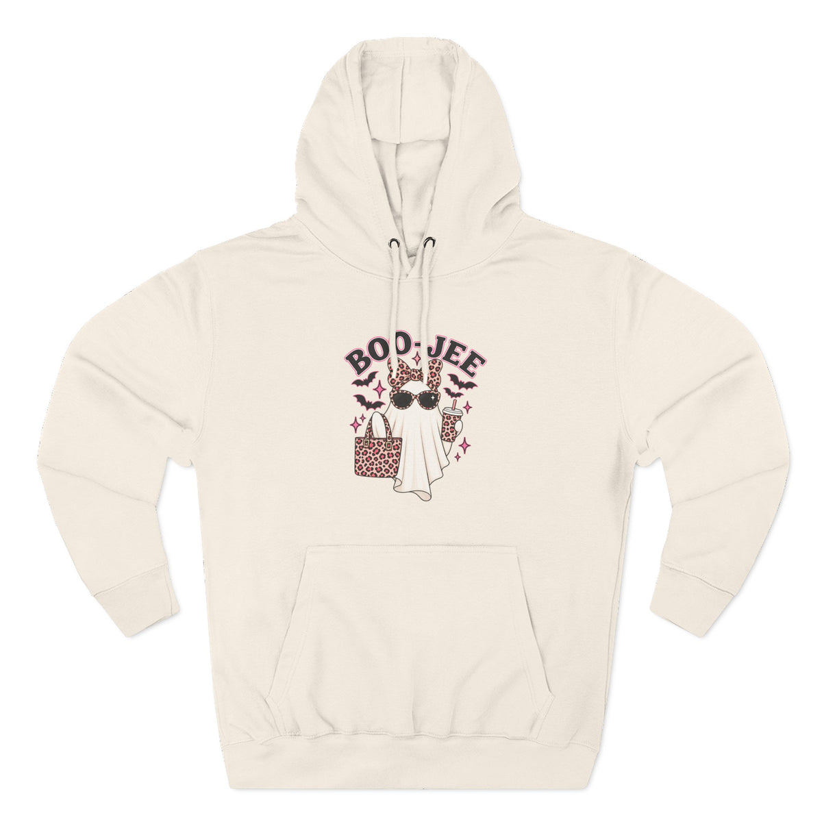 Boo Jee Ghost Graphic Hoodie - Cute Halloween Travel Sweatshirt