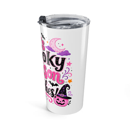 20oz Halloween Tumbler - "It's Spook Season Witches" Pink Gothic Travel Cup