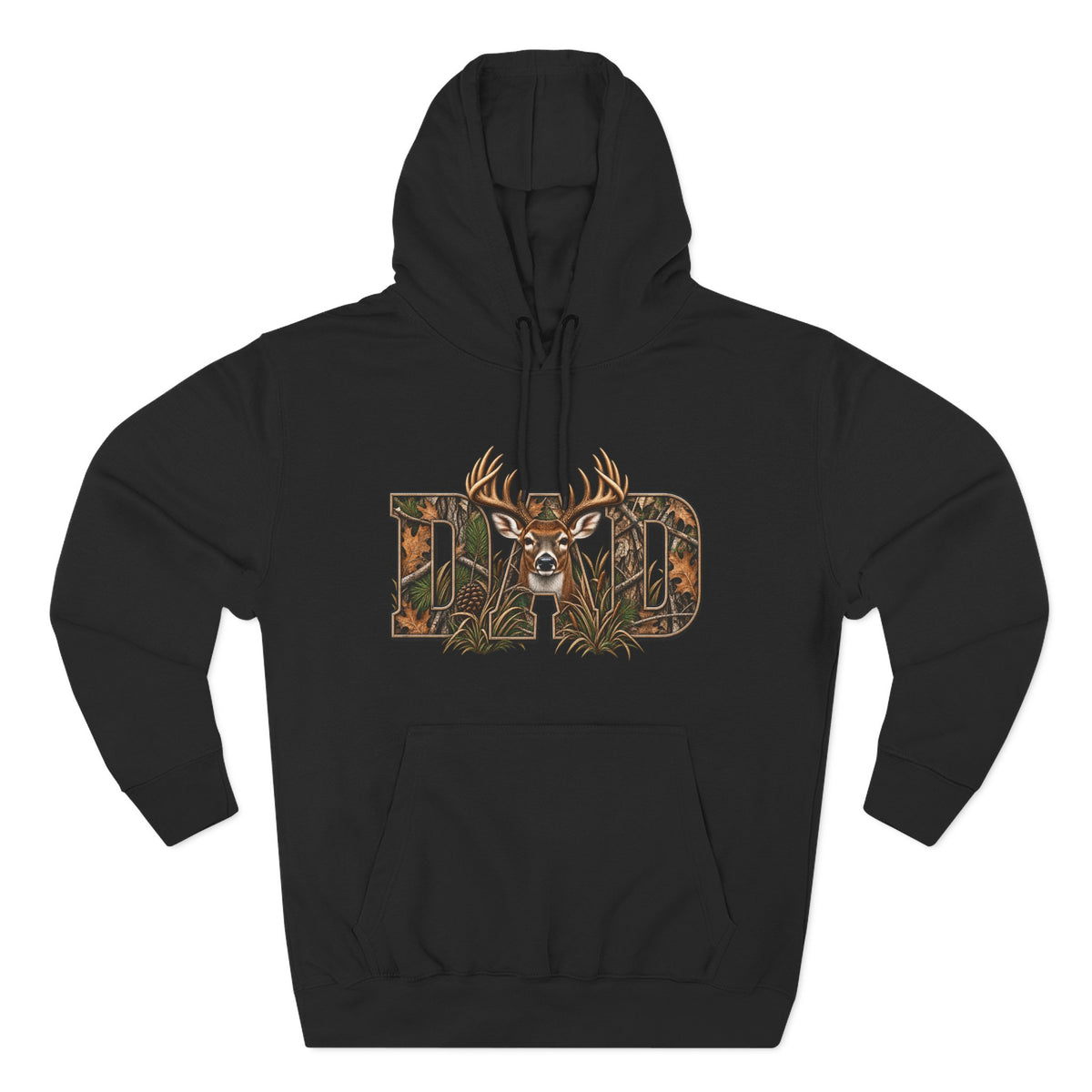 Dad Deer Camouflage Hoodie - Hunting Dad Fleece Pullover