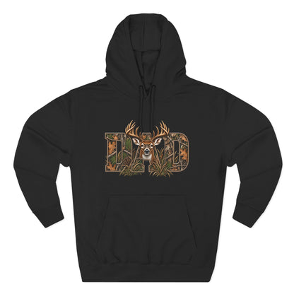 Dad Deer Camouflage Hoodie - Hunting Dad Fleece Pullover