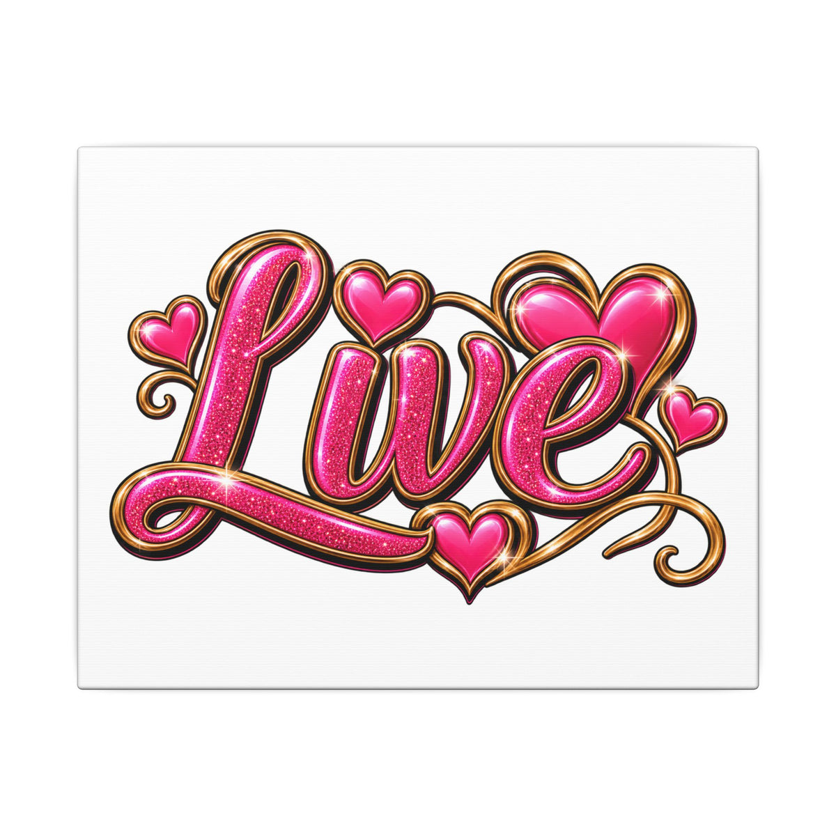 Retro LIVE Matte Canvas, Stretched, 0.75" (Multi-Size)