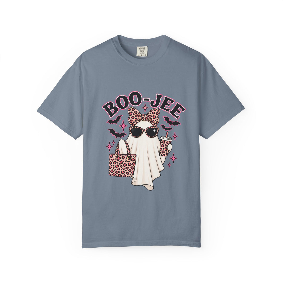 Boo-Jee Ghost Graphic T-Shirt — Leopard Print Halloween Tee