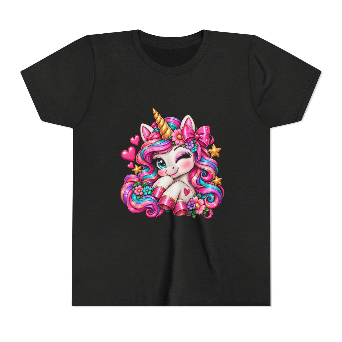 Youth Unicorn Tee — Cute Rainbow Unicorn Graphic Shirt for Kids