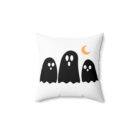 Spooky Season Ghost Pillow — Halloween Decorative Throw Pillow