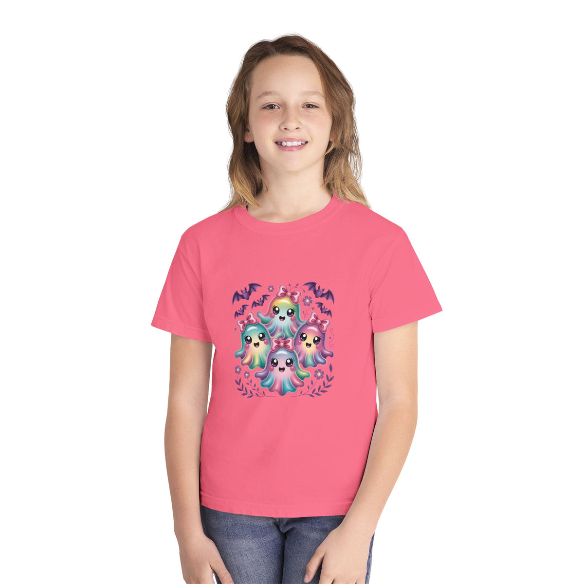Cute Pastel Ghosts Halloween Youth Tee