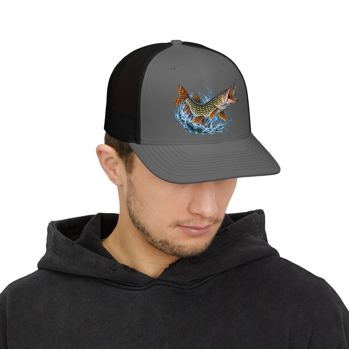 Jumping Pike Fishing Men's Hat