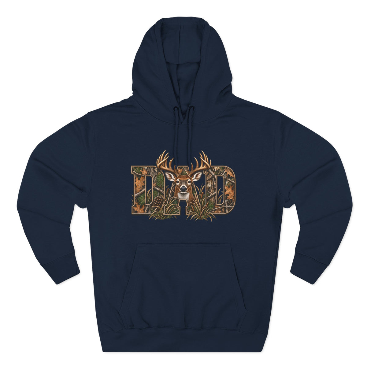 Dad Deer Camouflage Hoodie - Hunting Dad Fleece Pullover