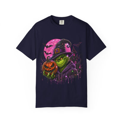 Wicked Green Witch Halloween T-Shirt — Pumpkin, Bats & Haunted Night Design