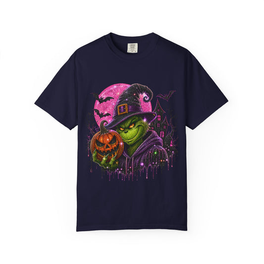 Wicked Green Witch Halloween T-Shirt — Pumpkin, Bats & Haunted Night Design