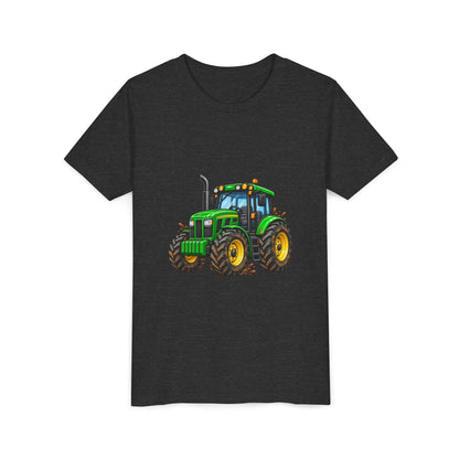 Kids Green Tractor T‑Shirt — Youth Farm Tractor Tee