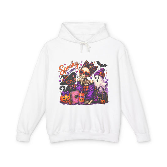 Halloween Skeleton & Pets Hoodie — "Spooky Season" Graphic Sweatshirt