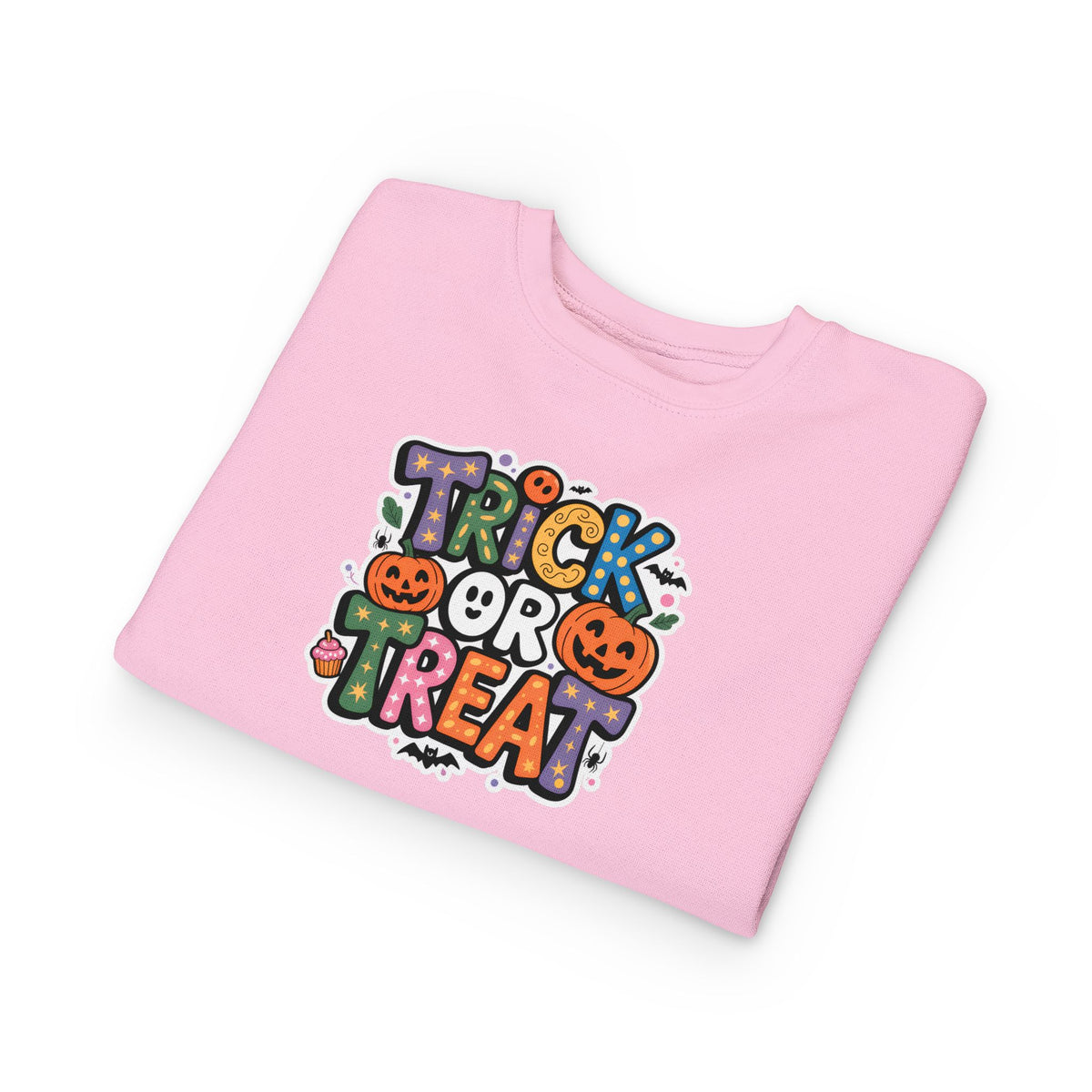 Toddler Sweatshirt - Cute "Trick or Treat" Halloween Pullover with Pumpkins