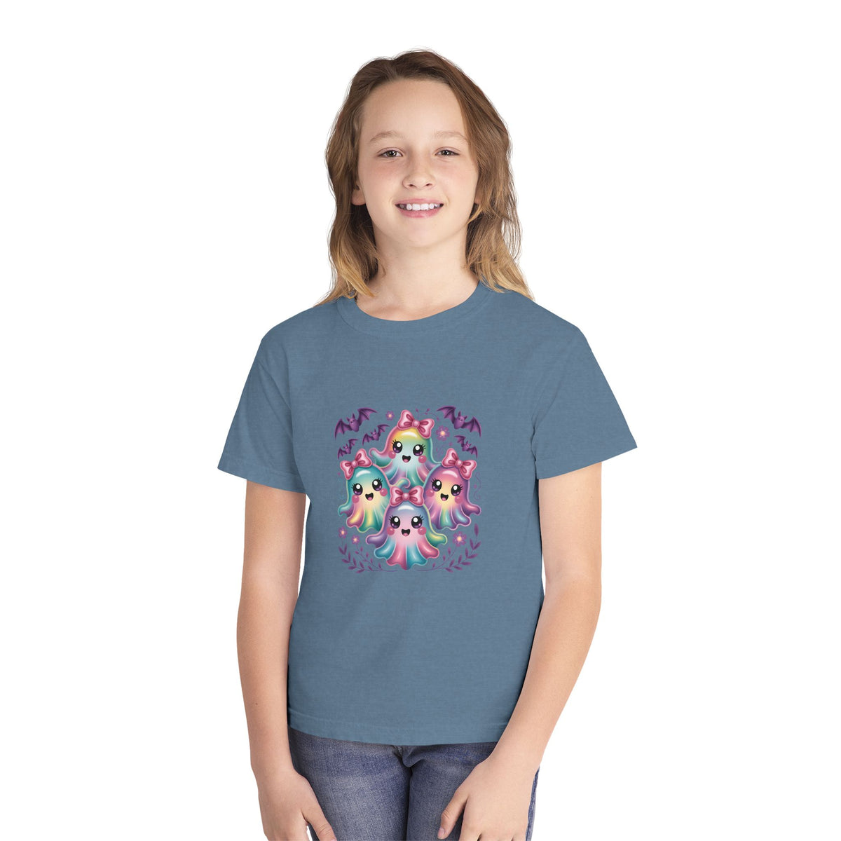 Cute Pastel Ghosts Halloween Youth Tee