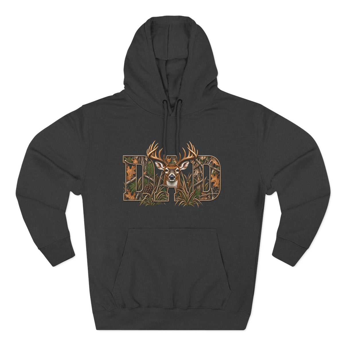 Dad Deer Camouflage Hoodie - Hunting Dad Fleece Pullover