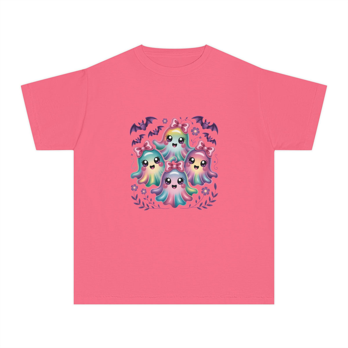 Cute Pastel Ghosts Halloween Youth Tee