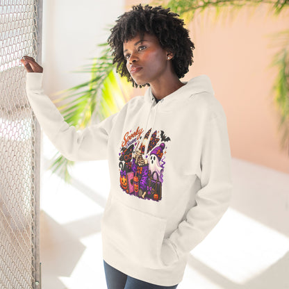 Halloween Ghost Crew Hoodie — 'Spooky Season' Cute Haunted Pumpkin Design