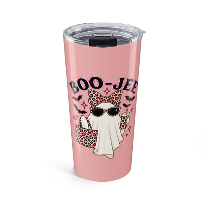 Boo-Jee 20oz Pink Leopard Ghost Tumbler — Cute Halloween Travel Mug