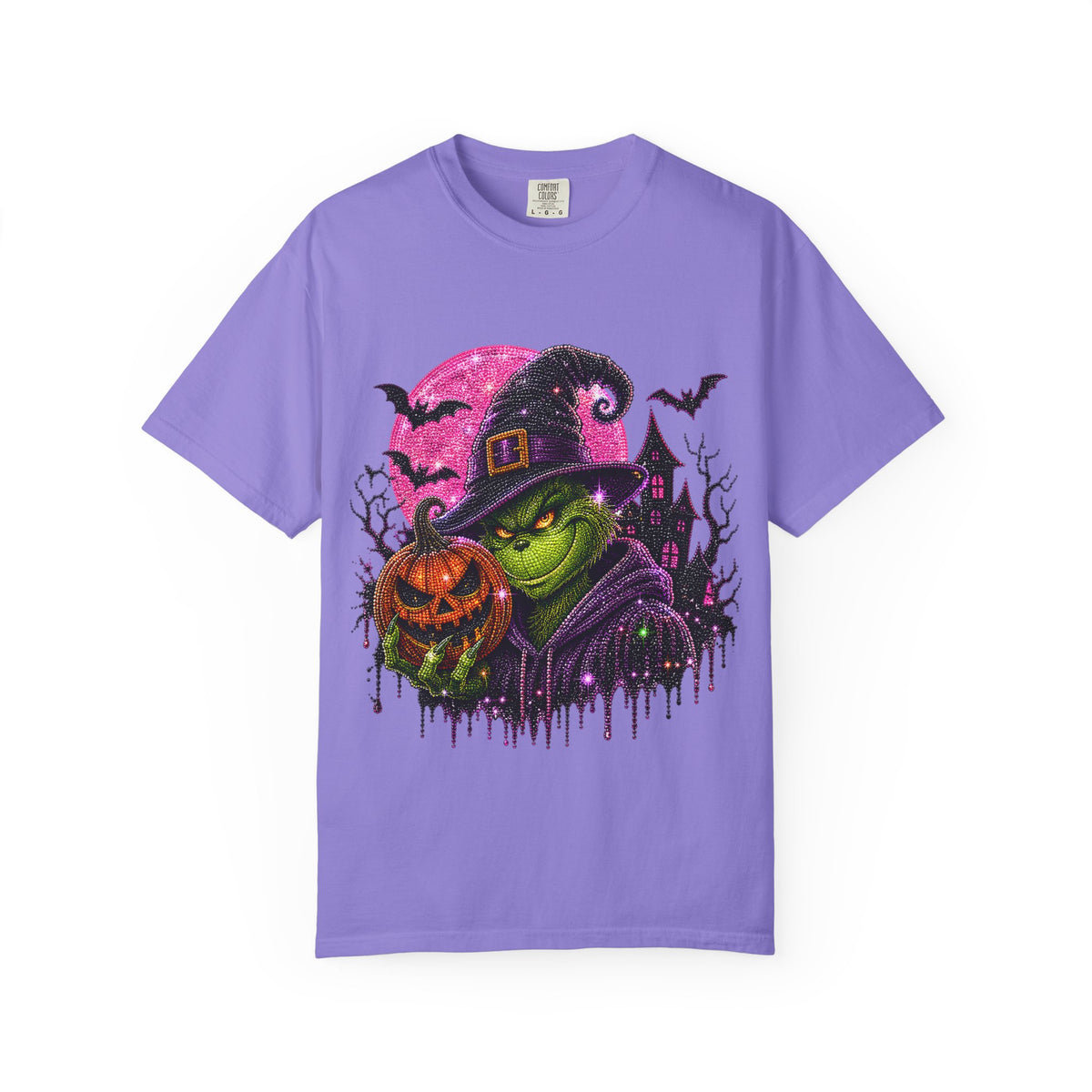 Wicked Green Witch Halloween T-Shirt — Pumpkin, Bats & Haunted Night Design