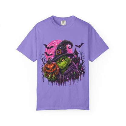 Wicked Green Witch Halloween T-Shirt — Pumpkin, Bats & Haunted Night Design