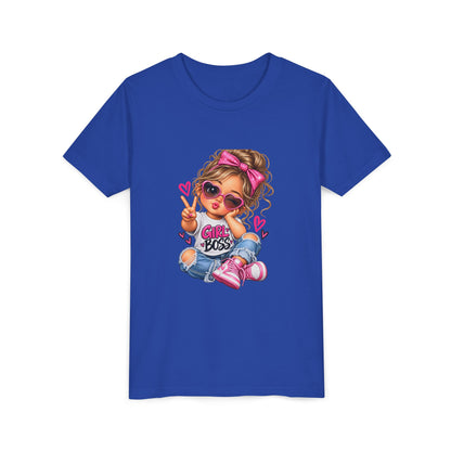 Girl Boss Youth Tee — Cute Cartoon Girl Graphic Shirt