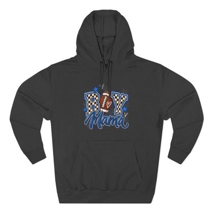Football Mama Hoodie - 'Boy Mama' Cheerful Vintage Football Graphic Pullover