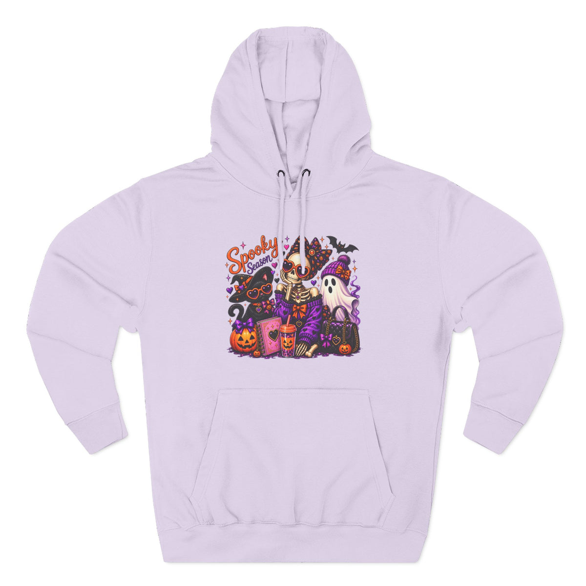 Halloween Ghost Crew Hoodie — 'Spooky Season' Cute Haunted Pumpkin Design