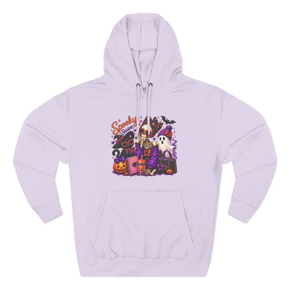 Halloween Ghost Crew Hoodie — 'Spooky Season' Cute Haunted Pumpkin Design
