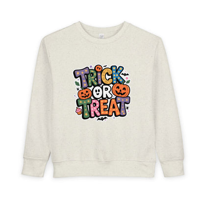 Toddler Sweatshirt - Cute "Trick or Treat" Halloween Pullover with Pumpkins