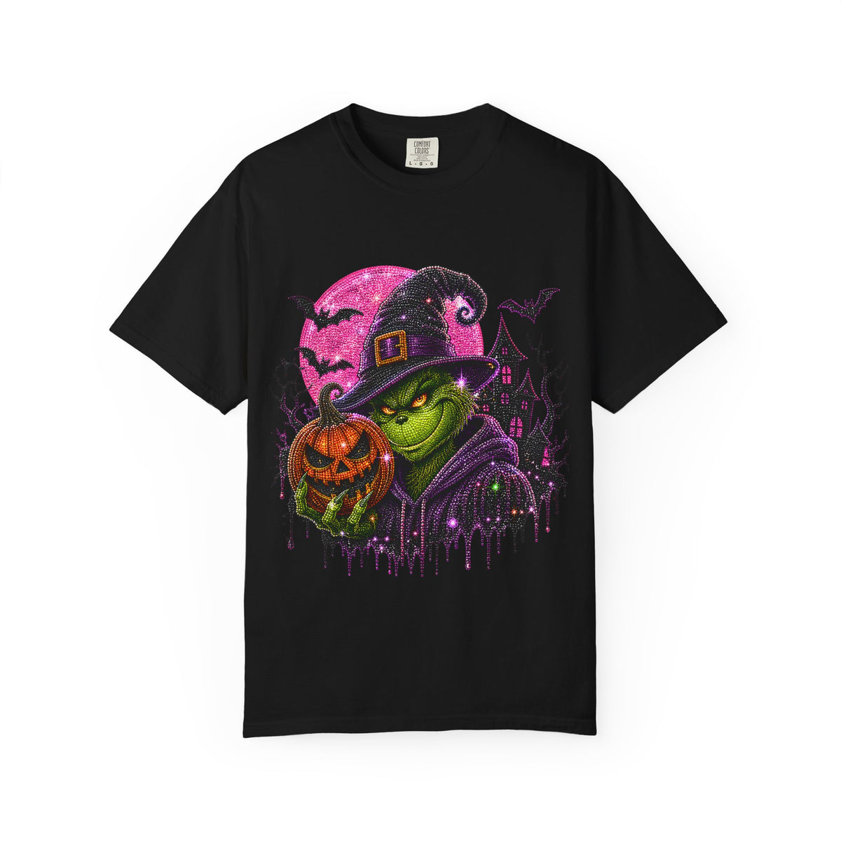Wicked Green Witch Halloween T-Shirt — Pumpkin, Bats & Haunted Night Design