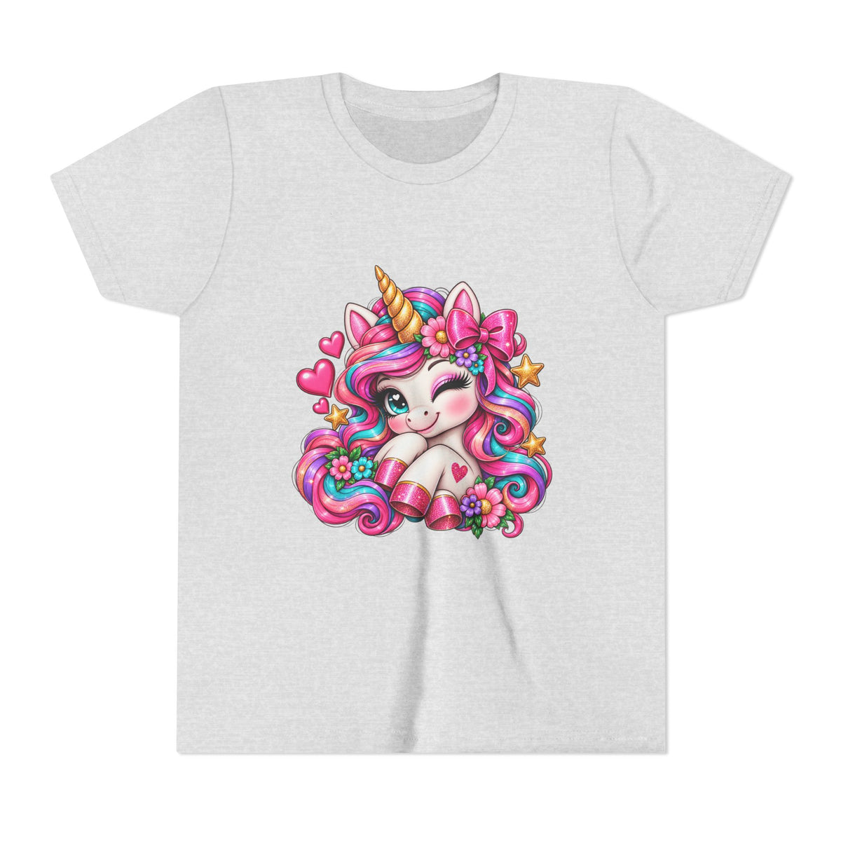 Youth Unicorn Tee — Cute Rainbow Unicorn Graphic Shirt for Kids