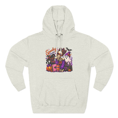 Halloween Ghost Crew Hoodie — 'Spooky Season' Cute Haunted Pumpkin Design