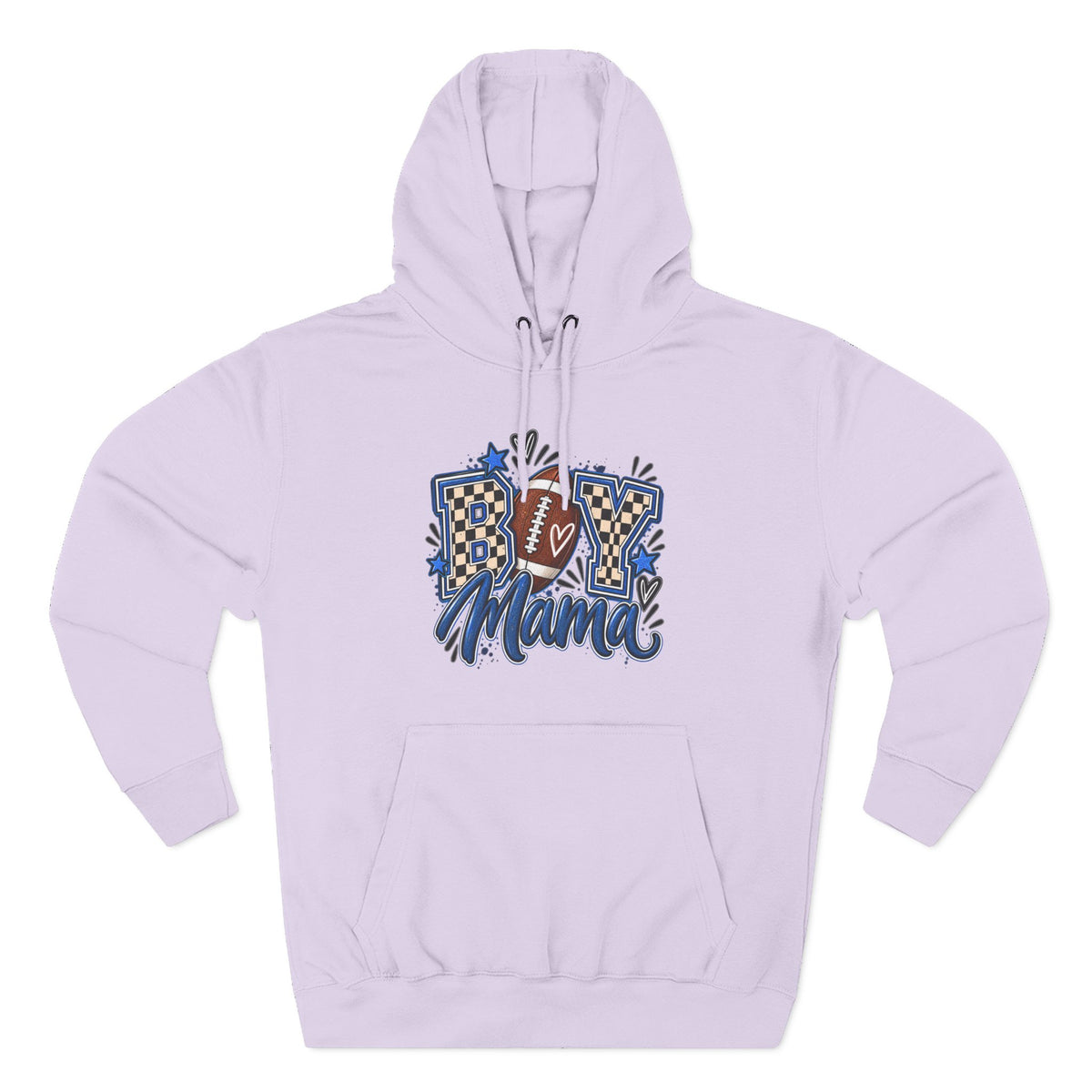 Football Mama Hoodie - 'Boy Mama' Cheerful Vintage Football Graphic Pullover