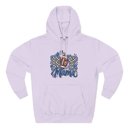 Football Mama Hoodie - 'Boy Mama' Cheerful Vintage Football Graphic Pullover